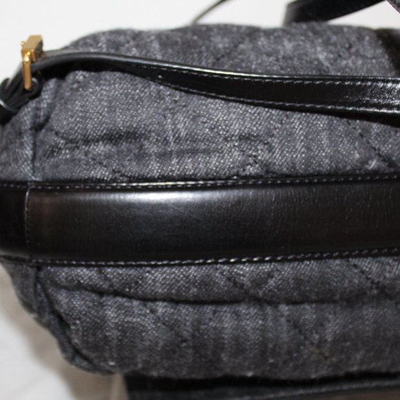 CHANEL Denim Calfskin Quilted Backpack Dark Grey Black - Picture 8 of 14